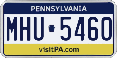 PA license plate MHU5460