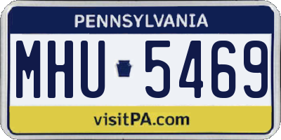 PA license plate MHU5469
