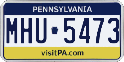 PA license plate MHU5473