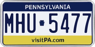 PA license plate MHU5477