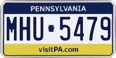 PA license plate MHU5479
