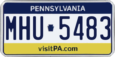 PA license plate MHU5483