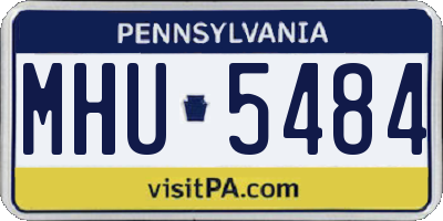 PA license plate MHU5484