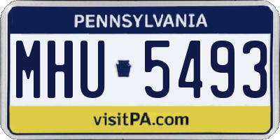 PA license plate MHU5493