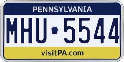 PA license plate MHU5544