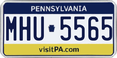 PA license plate MHU5565