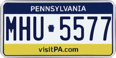 PA license plate MHU5577