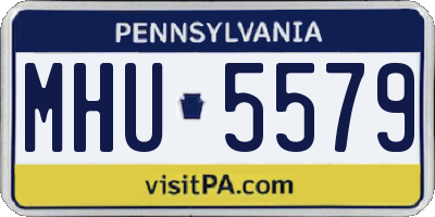 PA license plate MHU5579