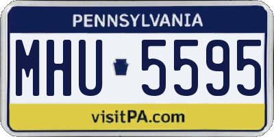 PA license plate MHU5595