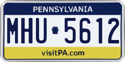 PA license plate MHU5612