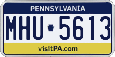 PA license plate MHU5613