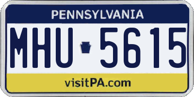 PA license plate MHU5615