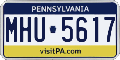 PA license plate MHU5617