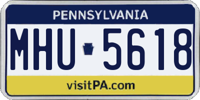 PA license plate MHU5618