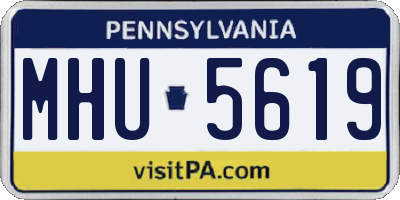 PA license plate MHU5619