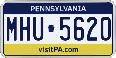 PA license plate MHU5620
