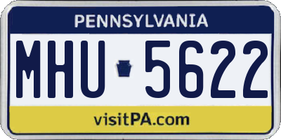 PA license plate MHU5622