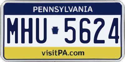 PA license plate MHU5624