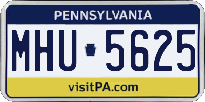 PA license plate MHU5625