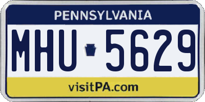 PA license plate MHU5629