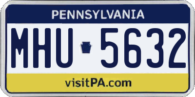 PA license plate MHU5632