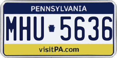 PA license plate MHU5636