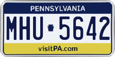 PA license plate MHU5642