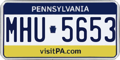PA license plate MHU5653