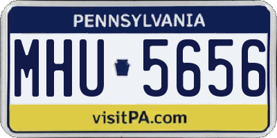 PA license plate MHU5656
