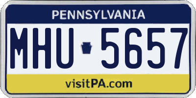 PA license plate MHU5657