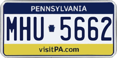 PA license plate MHU5662