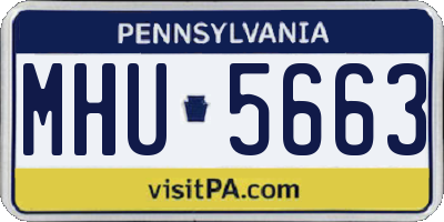 PA license plate MHU5663