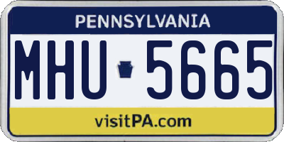 PA license plate MHU5665