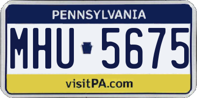 PA license plate MHU5675