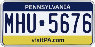 PA license plate MHU5676