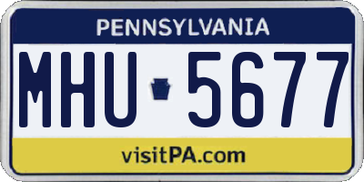 PA license plate MHU5677