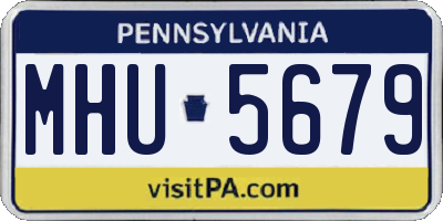 PA license plate MHU5679