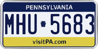 PA license plate MHU5683