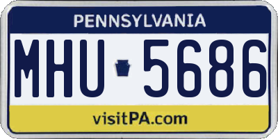 PA license plate MHU5686