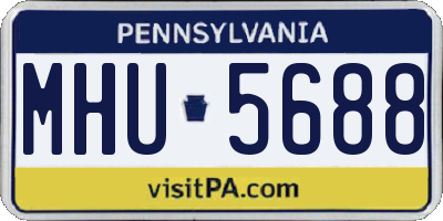 PA license plate MHU5688
