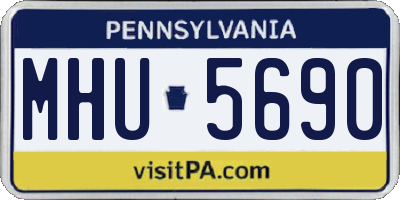 PA license plate MHU5690