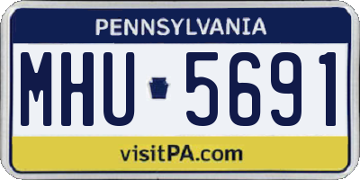PA license plate MHU5691