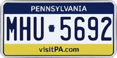 PA license plate MHU5692