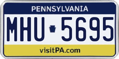 PA license plate MHU5695