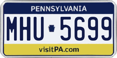 PA license plate MHU5699