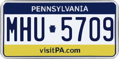 PA license plate MHU5709