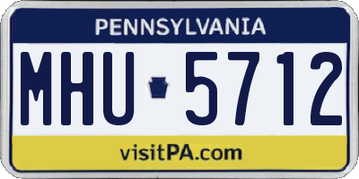 PA license plate MHU5712