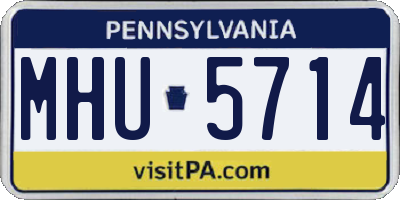PA license plate MHU5714