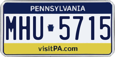 PA license plate MHU5715