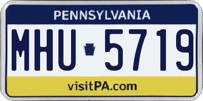PA license plate MHU5719